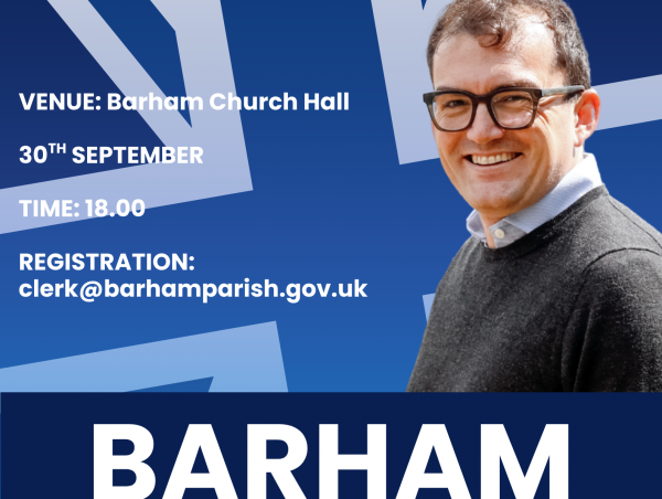 MP Patrick Spencer meeting September 2025 poster